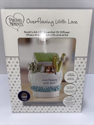 Precious Moments LED Essential Oil Diffuser Noah's Ark Overflowing With Love 6''