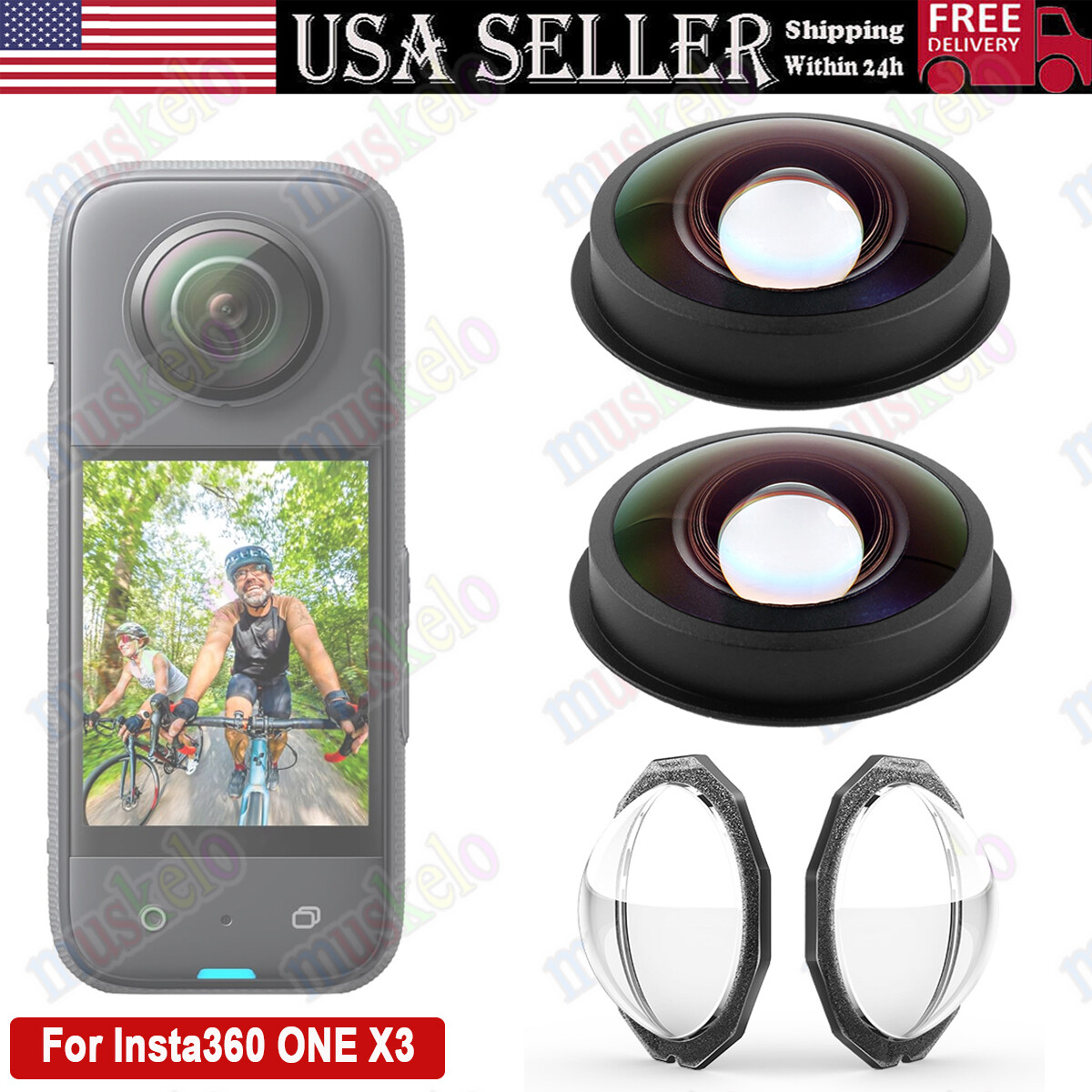 Lente Di Ricambio Per Insta360 X3 - Vetro Alta Trasparenza, Facile Da Montare - Foto 9