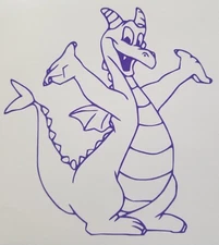 Disney Epcot Figment Vinyl Window car Decal/Sticker