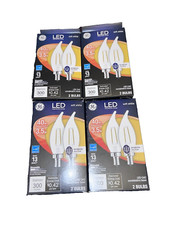 GE LOT OF 4 PACKS OF 2 LED Light Bulbs CAC 40W Candelabra Base New in Box