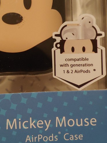 Airpods Gen 1&2 Charging Case Disney Mickey Mouse Cover with Clip Ring NEW - Picture 2 of 10