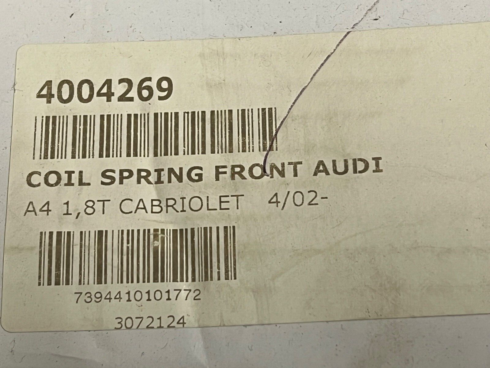 SUSPENSION SPRING 4004269 FOR AUDI A4/S4/Convertible ALT/AWA 2.0L AMB/BFB 1.8L - Image 4