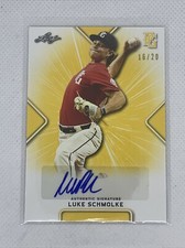 2021 LEAF PERFECT GAME YELLOW LUKE SCHMOLKE PAPER RC AUTO # 16/20
