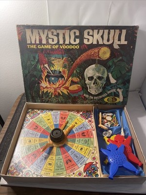 VTG Vintage Mystic Skull Board Game Milton Bradley AS-IS Incomplete Parts Repair