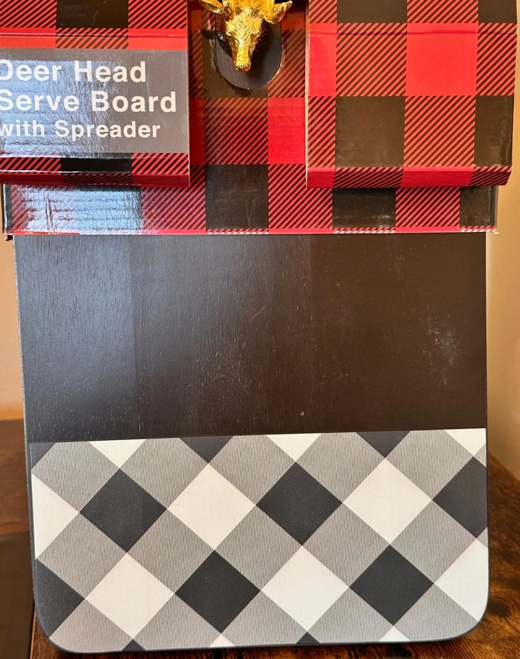 Thirststone Deerhead 服务板 带摊铺机 黑色 Checker 金色 全新 — 第 4/4 张图片