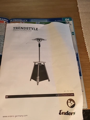 Enders Gas-Heizstrahler 5450,Heizpilz Terrassenheizer - Bild 1 von 12