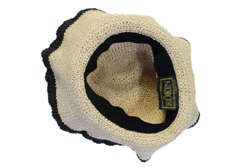 Kokin Womens Textured Straw Lined Sun Hat Nude OS - Image 4 of 4
