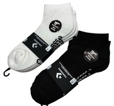 Converse Chucks Half Cusion Quarter Socks 6 pair Women's Size 4-10 BLACK WHITE