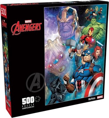 Buffalo Games Marvel Thanos vs. The Avengers 500 Piece Jigsaw Puzzle - 21.25 x 1