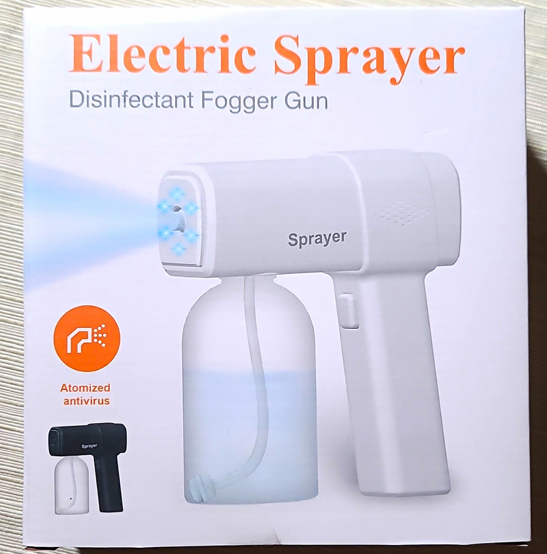 Handheld Battery Fogger Sprayer w/ Light, Silent Design, White 85112