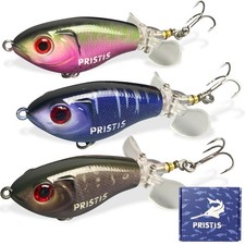 3 pcs Double-Blade Ploppers, Saltwater Freshwater Fishing Teaser with Foldabl...