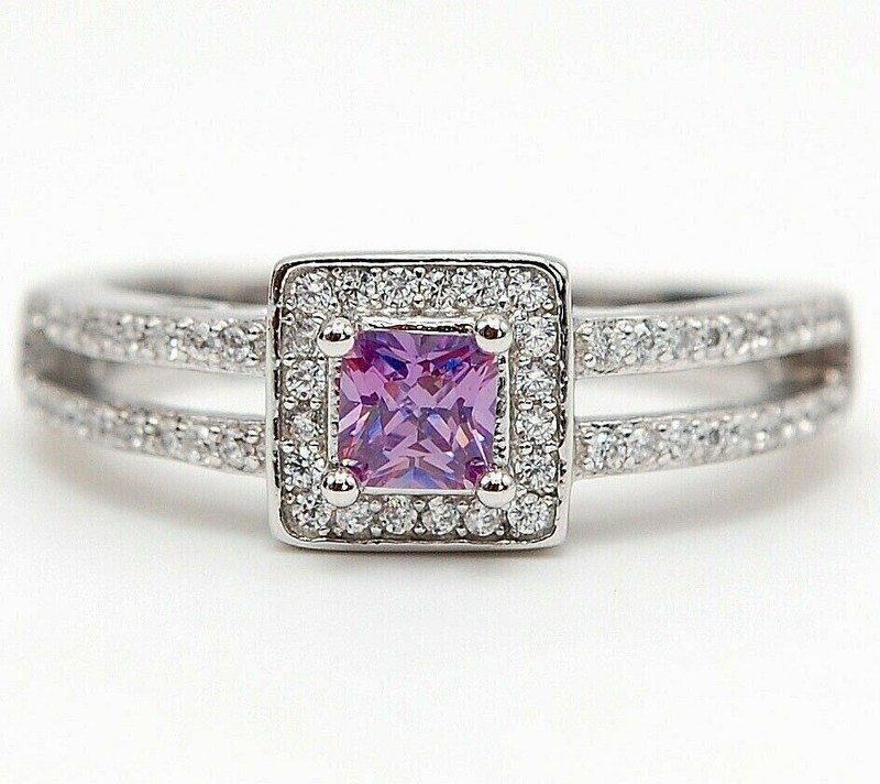 1CT  Amethyst 925 Sterling Silver Ring Jewelry Sz 6 U4-5