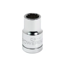 Powerbuilt 1/2 Inch Drive x 12 MM 12 Point Shallow Socket - 642031