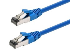 Monoprice Cat8 Patch Cable 20 Feet Blue Double Shielded S/FTP 28AWG 2GHz 40G