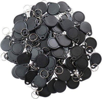 100PCS 13.56MHz RFID Key Fob Proximity IC Card ISO14443A Token Tag for Electroni