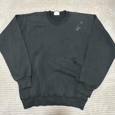 Lee Men's Sturdy Sweats Crewneck Sweatshirt Black, Small, Vintage, Made in USA