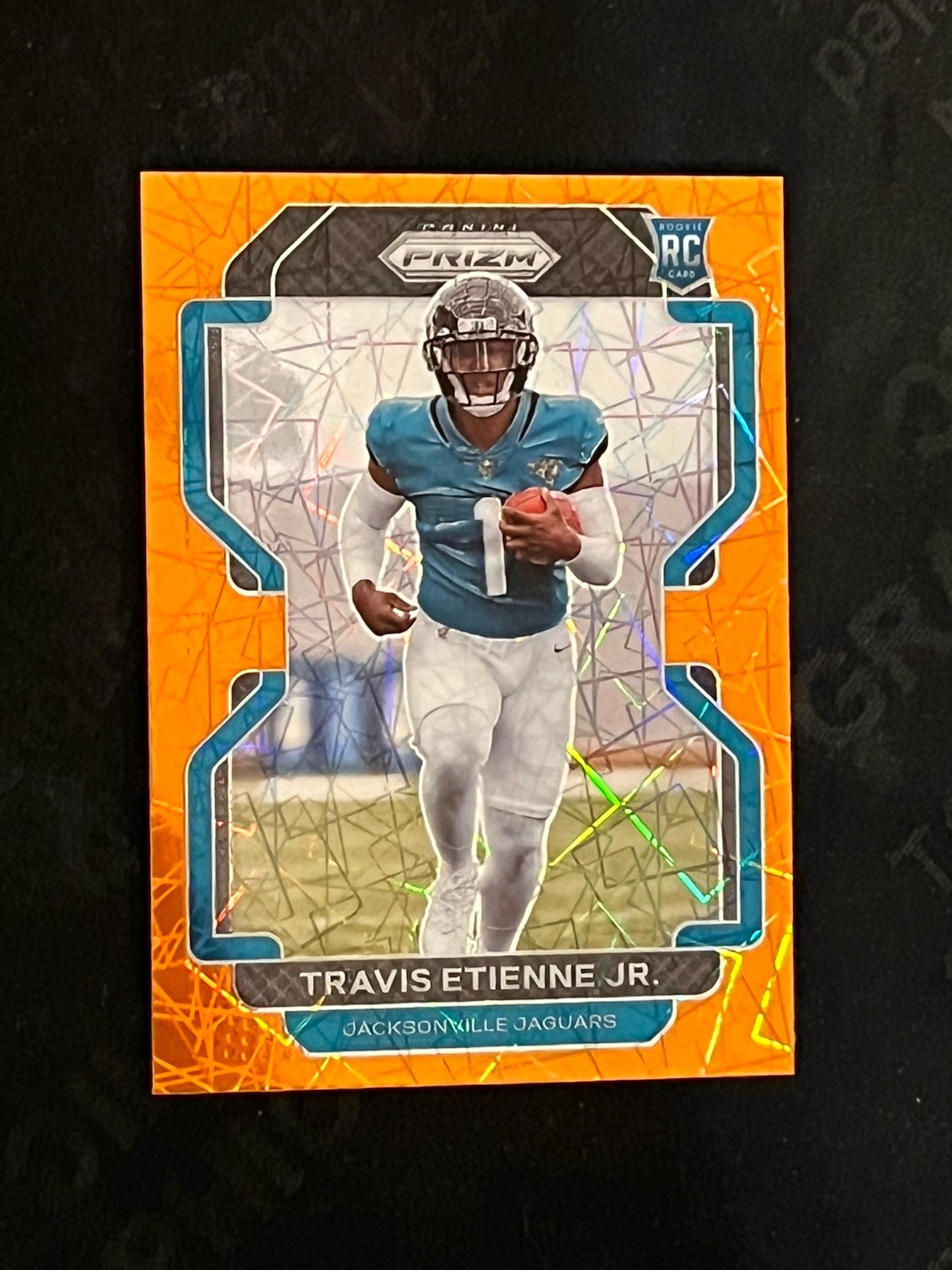 2021 Panini Prizm Travis Etienne #344 Orange Laser