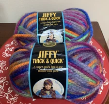 Lion Brand Lot of 2 Jiffy Thick and Quick Yarn # 211 Cascade Mountains Same Dye