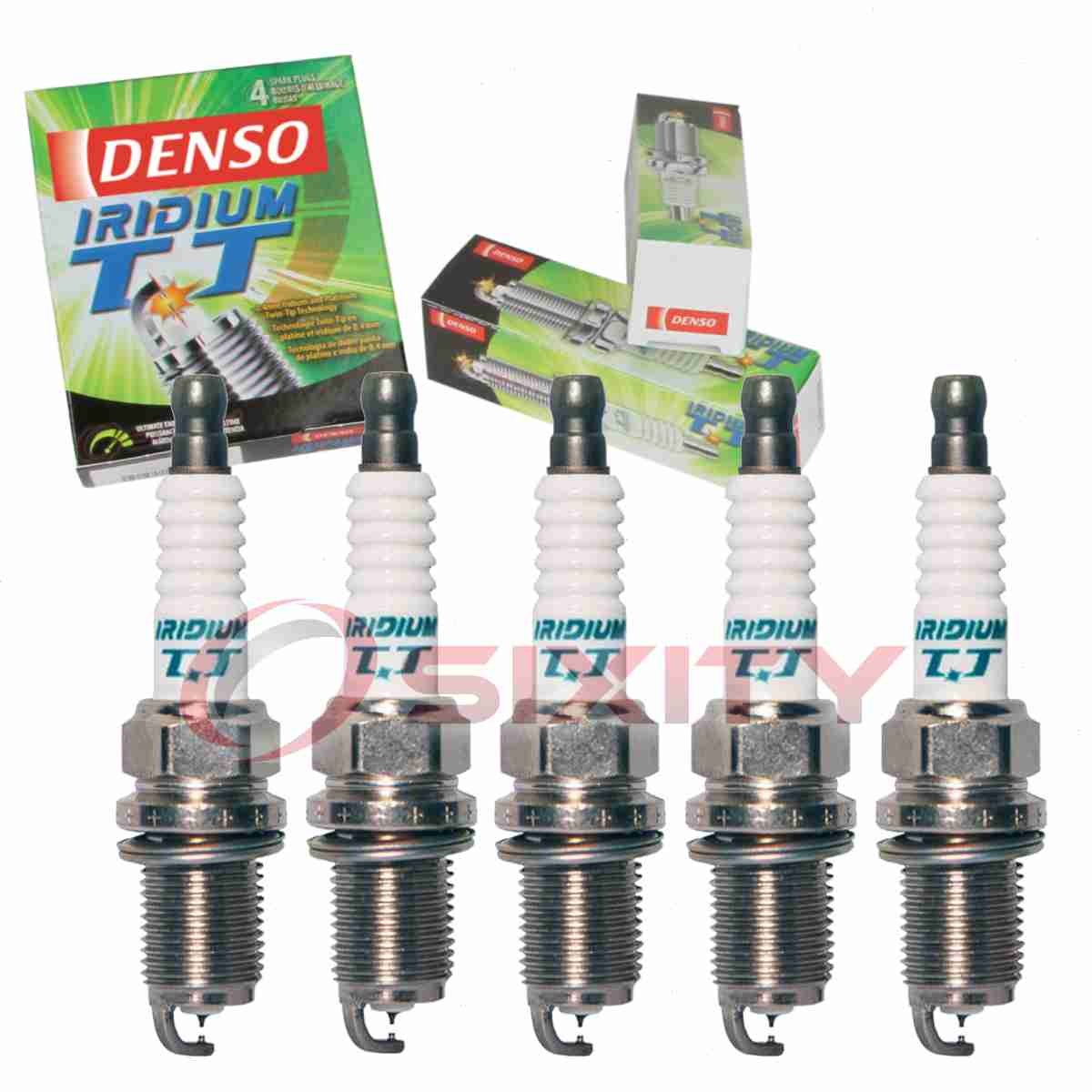 5 pc Denso Iridium TT Spark Plugs for 1998-2000 Volvo S70 2.3L 2.4L L5 kh