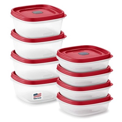 Rubbermaid 16-Piece BPA-Free Plastic Food Storage 16-Piece, Easy Find Lid
