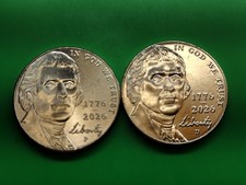 2026 PD BU Jefferson Nickel Set. 2 Unc Coins.