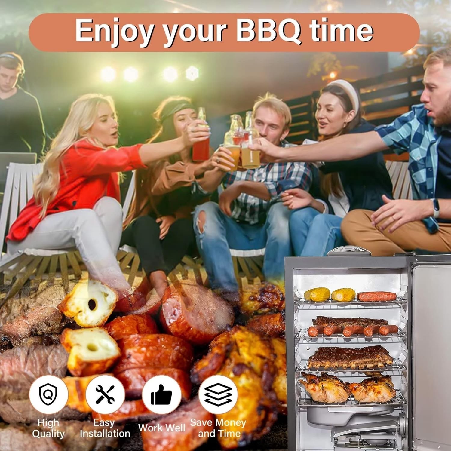 800W Electric Smoker Heating Element for Masterbuilt & Char-Broil 30" Smoker