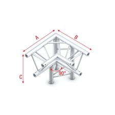 Milos Pro-30 Triangle G Truss – Ecke 3-Punkt Traverse 0,5m Veranstaltung Licht