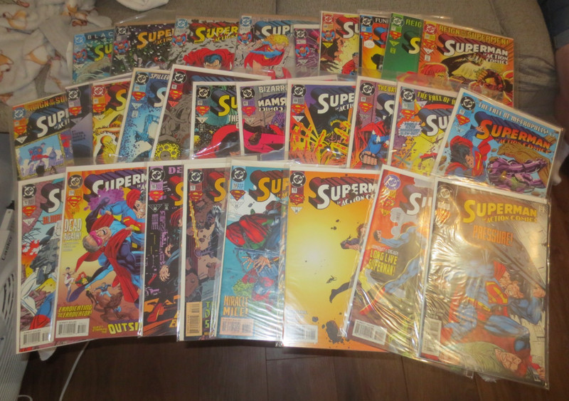 SUPERMAN ACTION COMICS BOOK LOT OF 28 comics 1991-95
