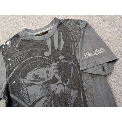 Marc Ecko Cut Sew Star Wars Darth Vader Graphic T Shirt Mens Medium Gray Cotton