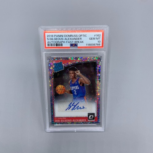 Shai Gilgeous-Alexander [Autograph Fast Break] #162 2018 Panini Donruss Optic Rated Rookies Signatures card