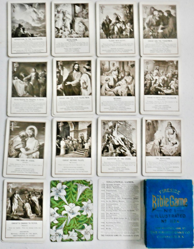 Antique 1899 New Testament  FIRESIDE BIBLE GAME NO. 1  FIRESIDE GAME CO 1124 #2