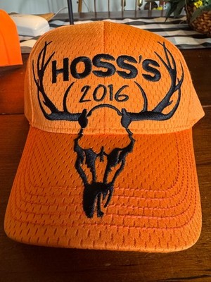 2016 Hoss's Restaurant Adjustable Orange Hunting Hat-Nice-NEW-Fast Shipping