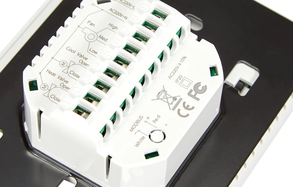 Termostato Smart Wi-Fi Caldo/Freddo per Fan-Coil a 2/4 Tubi Con Display LCD a Co - Immagine 4 di 4