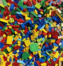 LEGO 800 Pieces Red Blue Yellow Green Brick Mixed Bulk Lot Bricks Parts Pieces