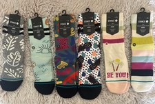 6x Stance Dwyane Wade Collection Kids Size Large Y 3-5.5 Casual Crew Socks NEW
