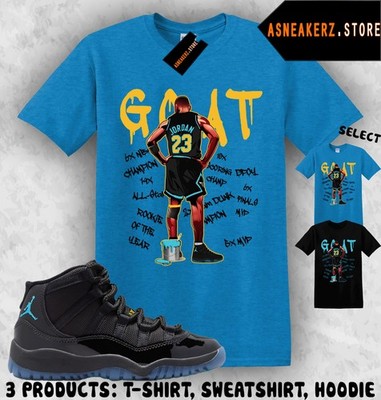 Tee Shirt Matching AJ 11 Gamma Blue 2025 To Match Sneaker MJ Goat T-Shirt