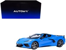 2020 Chevrolet Corvette C8 Stingray Rapid Blue 1/18 Model Car Autoart