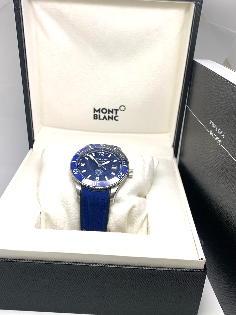 Montblanc Men's Watch 129370 Iced Sea 1858 Swiss Automatic Blue