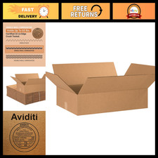Flat Corrugated Cardboard Boxes 24"x16"x6" - Kraft Shipping, Packing  Moving 2