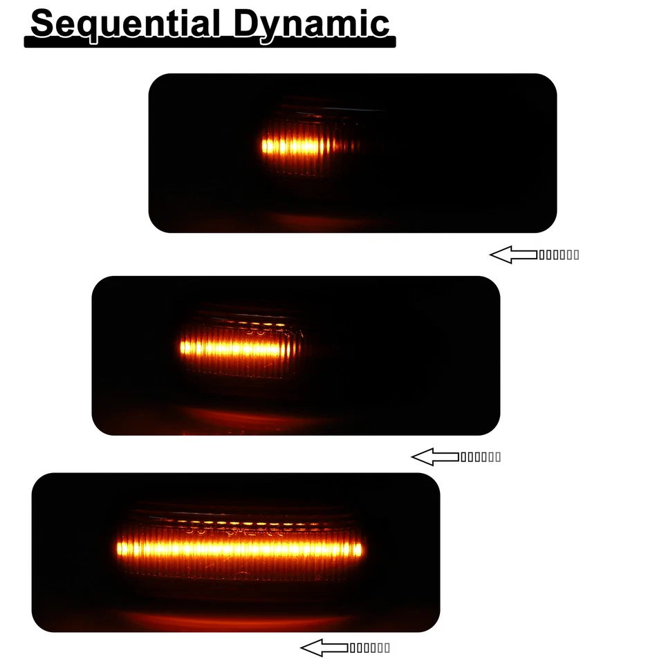 1 Pair Car LED Side Marker Lights 8E0949127 for Audi A4 S4 RS4 B6 B7 B8 Black - Image 4 of 4