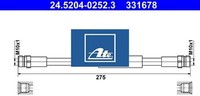 ATE 24.5204-0252.3 Bremsschlauch FüR Audi
