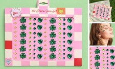 St Patty's Face Gems   84 Pcs  Green, Gold, St Patrick's Day Parade,
