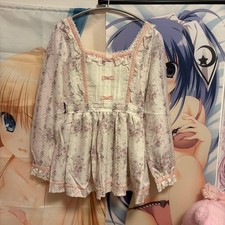 LIZLISA Floral Velvet Ribbon One Piece Dress for Girly Casual 14.2in Japan