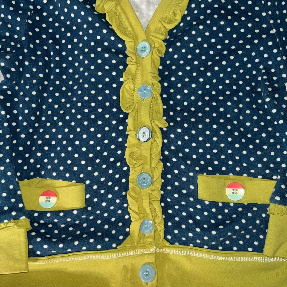 Matilda Jane девочек кардиган рубашка верхняя американская ложка в горошек свитер 8 - Изображение 3 из 4