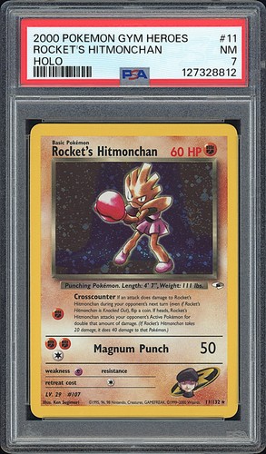 Rocket's Hitmonchan (Unlimited) graded PSA 7 for sale on eBay
