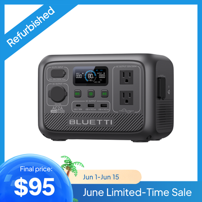 BLUETTI AC2A 300W 204Wh Portable Power Station LiFePO₄ for Camping