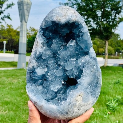 14.98LB Natural blue crystal cave quartz crystal cave mineral specimen