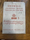Griswold no 44 flamingo skillet box. *box only* VHTF. No 4 Red And Cream