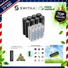 POWEROWL AA AAA Rechargeable Batteries 2800mAh 1000mAh NiMH 16 Pack Pre-Charged