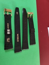 Cinturino orologio NOS 18mm marrone scuro BULOVA pelle lucertola _4054